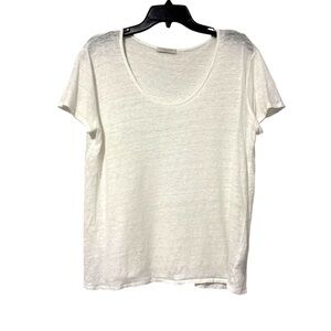 METALICUS White Linen Short Sleeve Shirt Size Small / Medium Lightweight‎ Travel